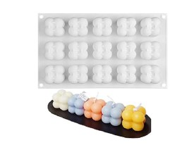 Molde silicona 15 velas bubble